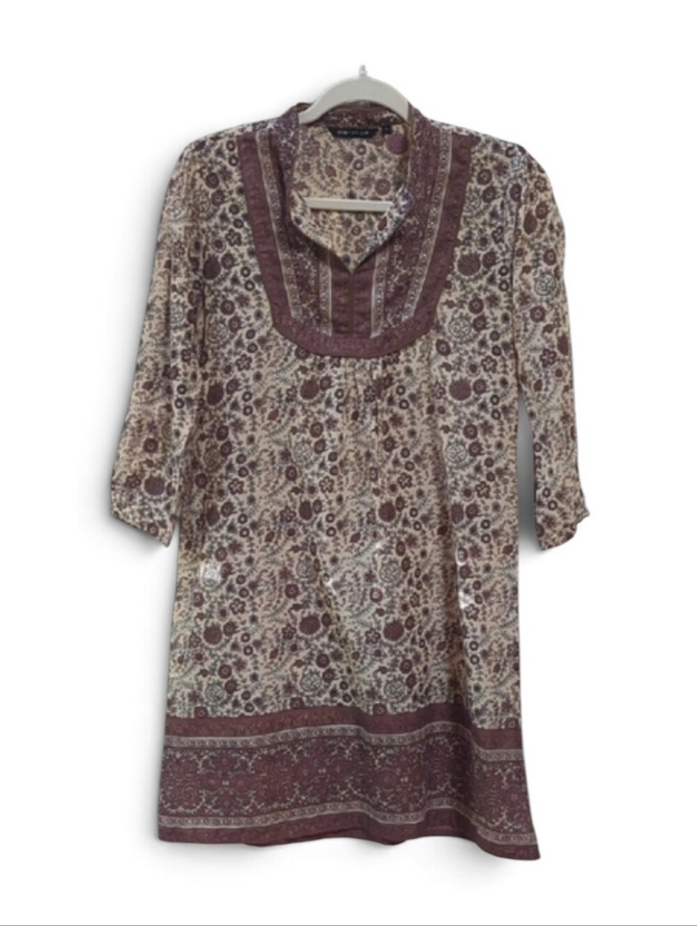 Melange, Anthropologie, Brown And Tan Boho Light Dress. Size Large